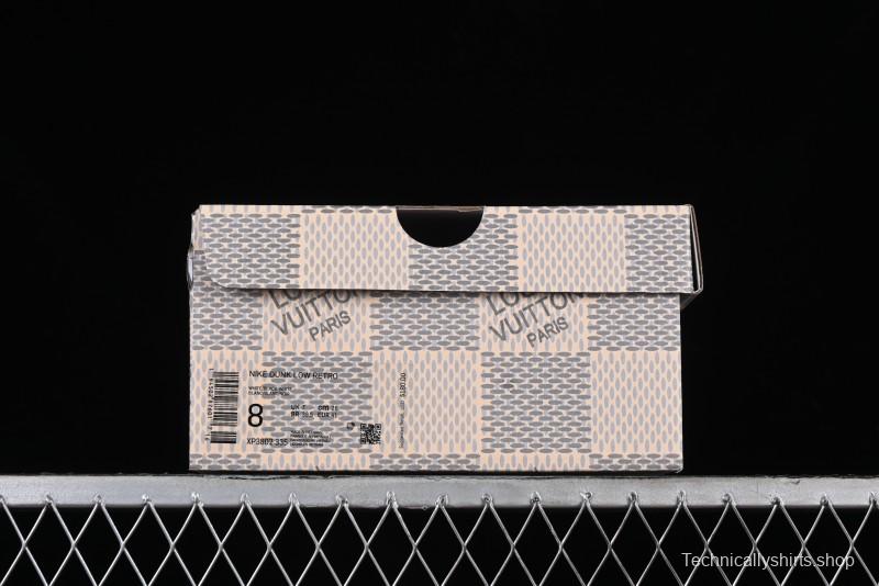 Nike SB Dunk Low LV Collaboration - Dark Blue Denim Anniversary High-End Custom Low-Top Casual Skate Shoes - XP3802-335