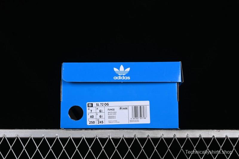Adidas Originals SL 72 RS Retro Running Shoes with Nylon Upper and Rubber Outsole - FV4430