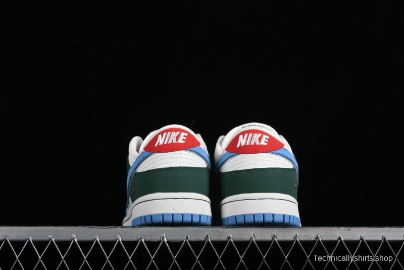 Nike SB Dunk Low Paris Olympics Limited Edition - Blue Green Color Blocking Low-Top Casual Skate Shoes - JH8310-952