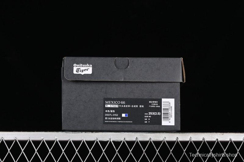 Onitsuka Tiger Mexico 66 Low-Top Leather Sneakers for Casual Running - D507L-0152