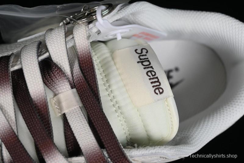 Nike SB Dunk Low Supreme Collaboration - White Brown Two-Tone Anniversary High-End Custom Low-Top Casual Sneakers - BB8657-106