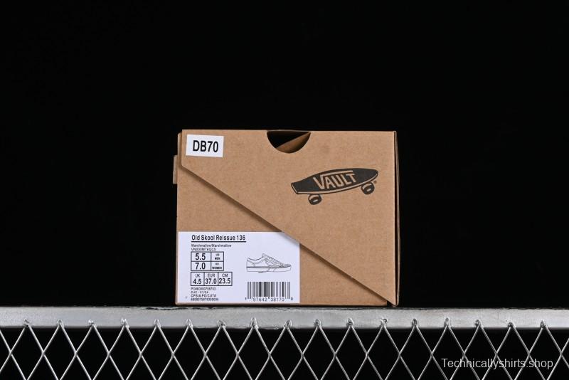 Vans Old Skool Reissue 136 Classic Low-Top Skate Shoes with Detachable Cushioned Insole - VN000MT6QC5