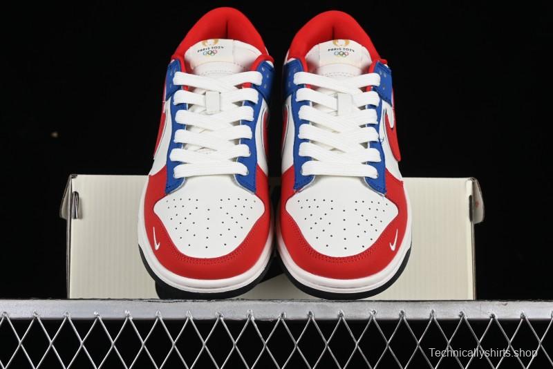 Nike SB Dunk Low Paris Olympics Limited Edition - Phrygian Cap Inspired Olympic Customized Anniversary Low-Top Casual Skate Shoes - XB3802-354