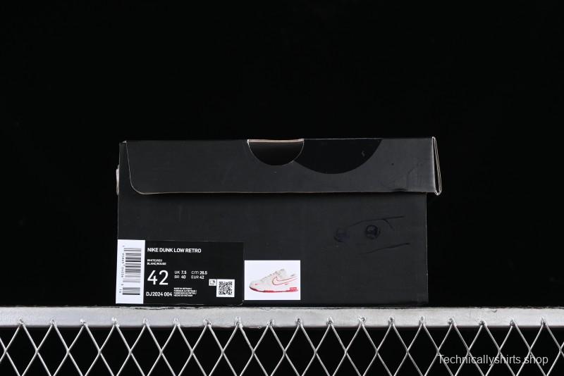 Nike SB Dunk Low Supreme Collaboration - Beige Red Mini Swoosh Anniversary Custom Low-Top Casual Skate Shoes - DJ2024-004