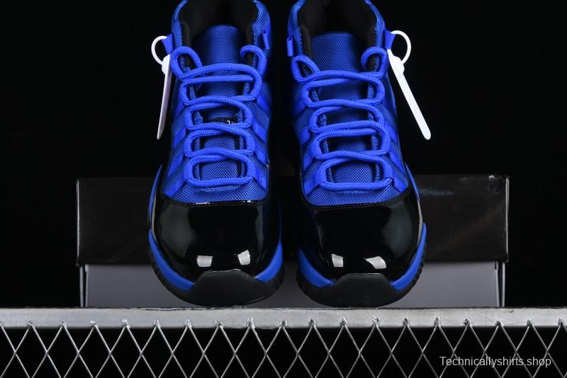 Nike Air Jordan 11 Retro High Top Basketball Shoes in Black and Blue - CT8012-400
