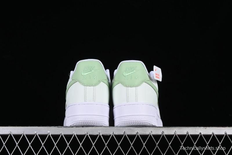 Nike Air Force 1 '07 Low Casual Sneakers with Anime-inspired Green Apple Spray Paint Design - DY8899-002
