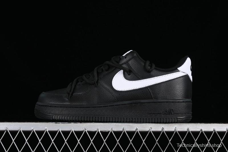 Nike Air Force 1 '07 Low Classic Lace-Up Casual Sneakers in Black & White - ZH0316-018