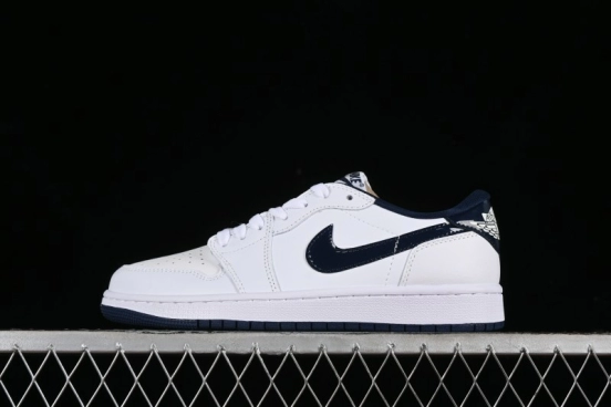 Nike Air Jordan 1 Low '85 Metallic Blue Retro Sneakers - FB9933-141