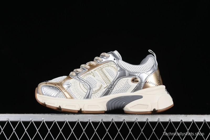 Dior Chrono Round Toe Lace-Up Lifestyle Casual Running Sneakers - 49G GOLDEN