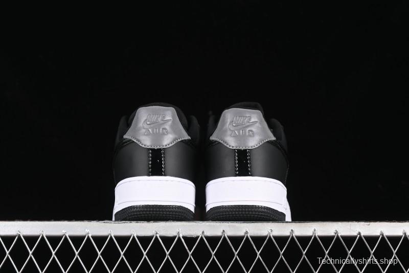 Nike Air Force 1 '07 Low Patent Leather All Black Casual Sneakers - AH6827-001