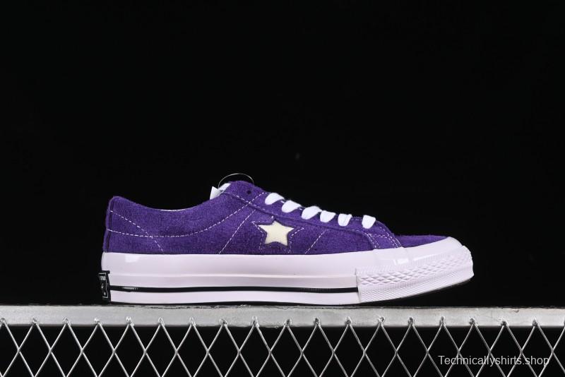 Converse One Star Retro Low-Top Skate Shoes in Purple Suede - 171586C