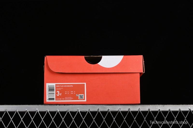 Nike Flex Advance Hook and Loop Breathable Soft Lightweight Kids Shoes - CZ0186-100