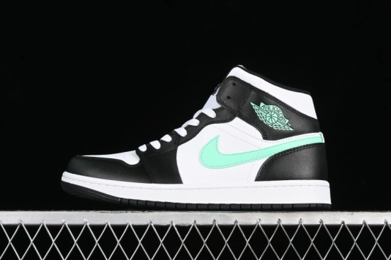 Nike Air Jordan 1 Mid AJ1 White Black Green Culture Casual Sneakers - DQ8426-103