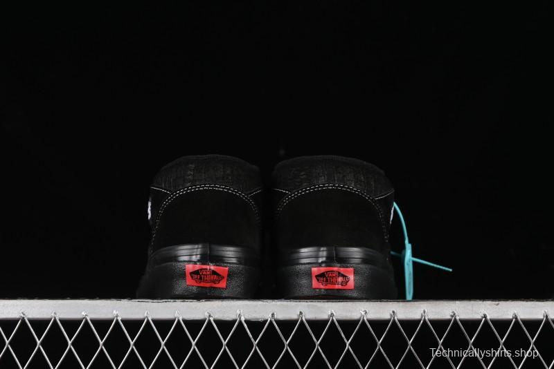 Vans Half Cab 33 DX Black Knight Anaheim Classic Retro Skate Shoes - VN0A5KX6BKA