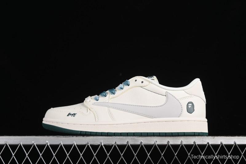 Nike Travis Scott x Fragment Design x Air Jordan 1 Low AJ1 Bape Collaboration - XY2688-100