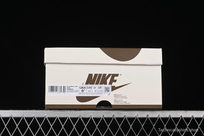 Nike Travis Scott x Air Jordan 1 Low OG AJ1 Reverse Swoosh Sneakers - DM7866-202