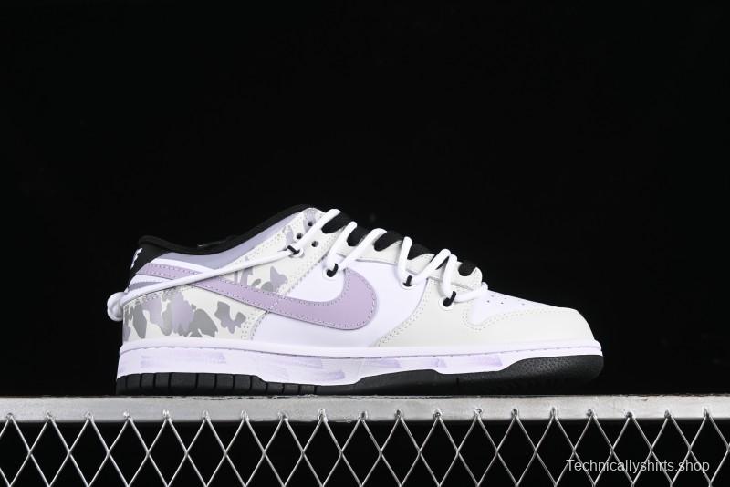 Nike Dunk Low SB Special Mission Camo Navy Black White Purple Grey Skateboarding Shoes - DD1391-100