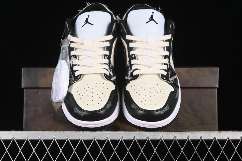 Nike Air Jordan 1 Low AJ1 Panda Prank Universe Exploration Custom Casual Sneakers - 553558-132