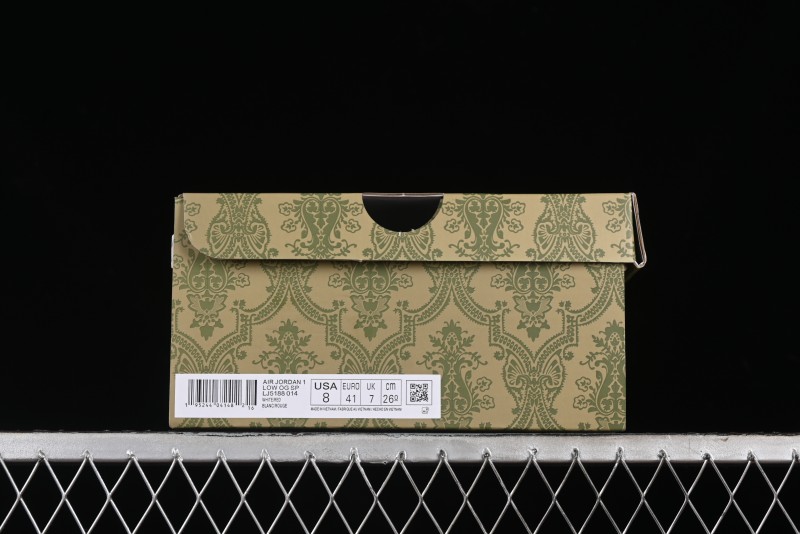 Nike Travis Scott x Fragment Design x Air Jordan 1 Low OG SP AJ1 Gucci Collaboration - White Low-Top Casual Sneakers LJ5188-014