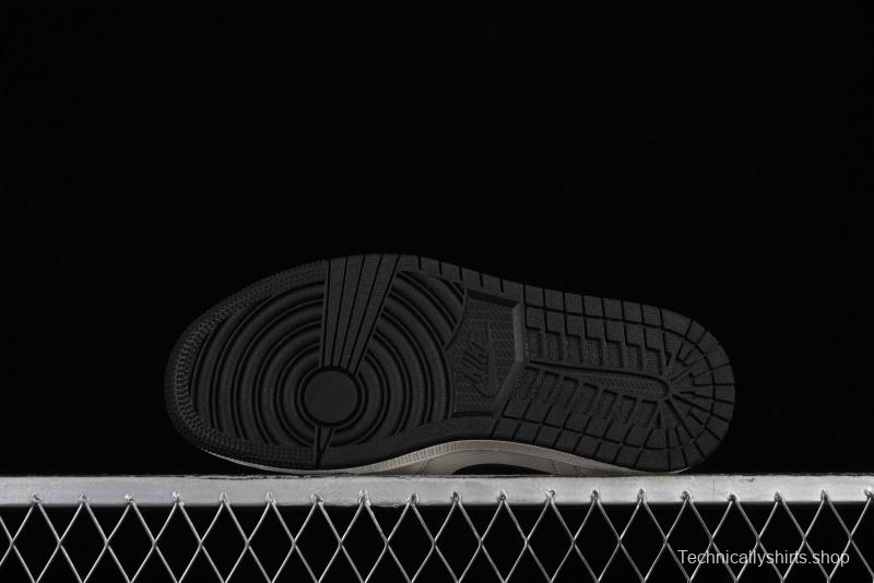 Nike Air Jordan 1 Low AJ1 Stone Island Collaboration - Off White Black Retro Low-Top Basketball Shoes - LJ6688-003
