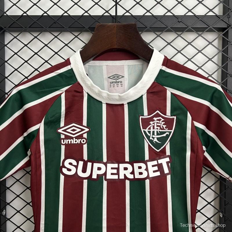 25/26 Kids Fluminense Home Size 16-28 Jersey