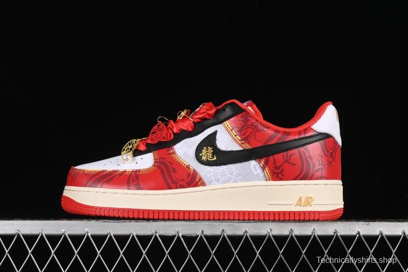 Nike Air Force 1 '07 Low Custom Wedding Sneakers with Chinese Style Elements - FN7439-133