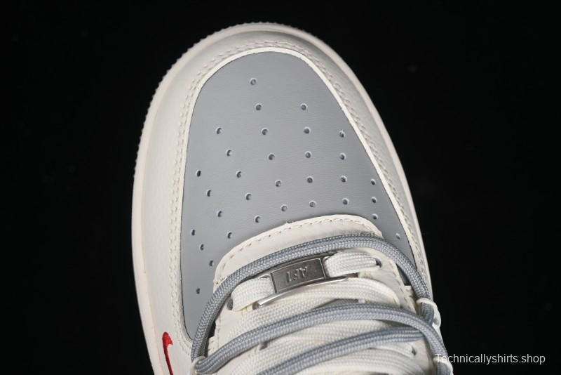 Nike Air Force 1 '07 Low UN Collaboration - Beige Silver Trim Lace-Up Casual Sneakers - SJ1198-500