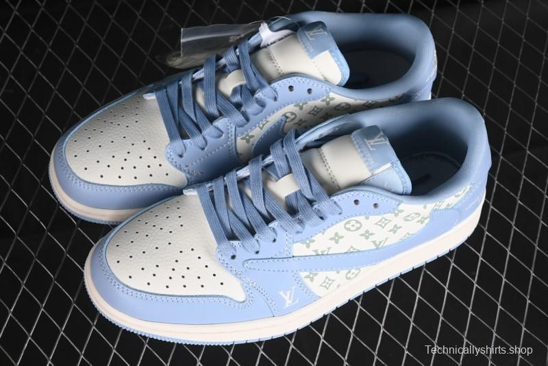 Nike Travis Scott x Fragment Design x Air Jordan 1 Low OG SP AJ1 University Blue - LX1988-104