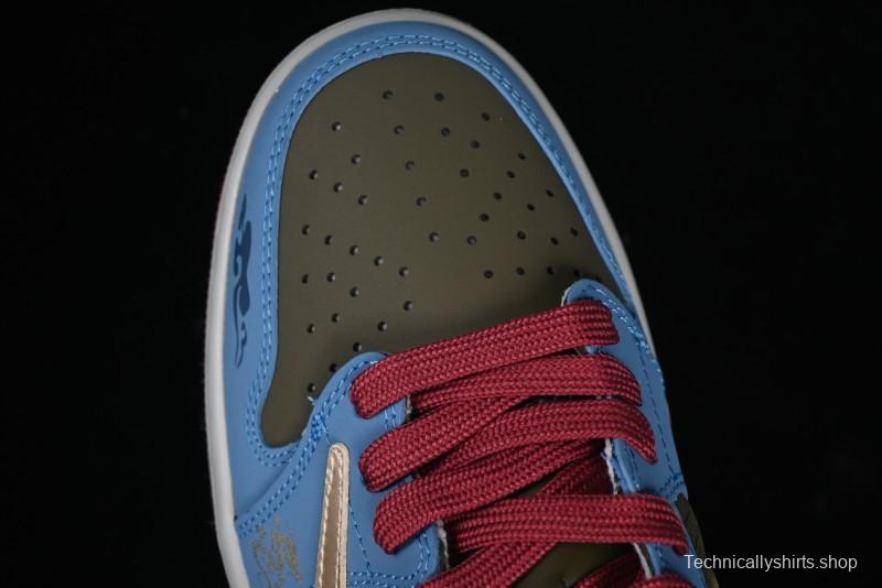 Nike Travis Scott x Fragment Design x Air Jordan 1 Low OG SP AJ1 Low Top Casual Sneakers - CH6336-015