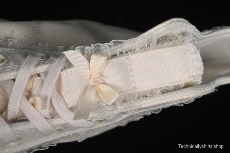 Converse Lifestyle Run Star Legacy Platform High Top Canvas Shoes with Mini Bow and Lace Trim - A10027C