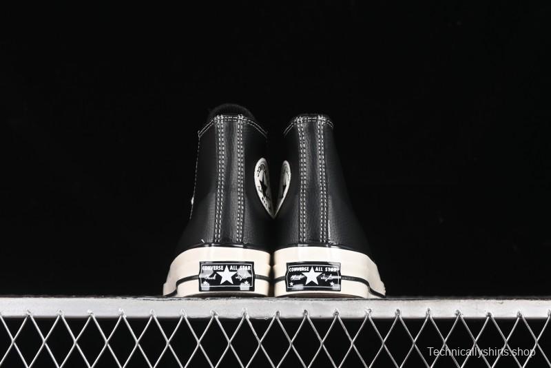 Converse Chuck 70s High Top Canvas Sneakers with Fur Lining in Black & White - A13863C