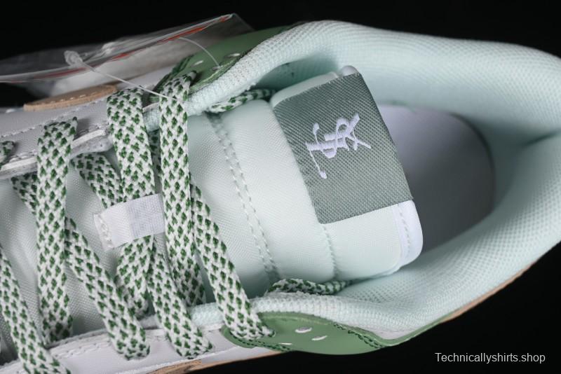 Nike SB Dunk Low YSL Series - White Green Brown Swoosh Anniversary High-End Custom Low-Top Casual Sneakers - GF2409-169