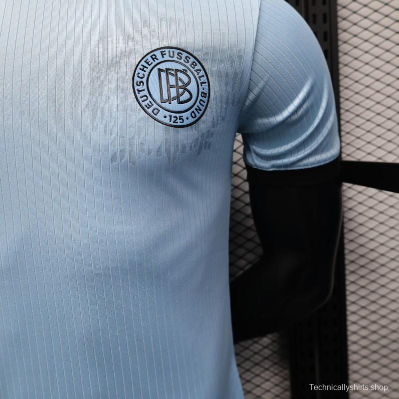 Player Version 2025 Germany 125Th Anniversary Light Blue with Adidas Retro Design Jersey