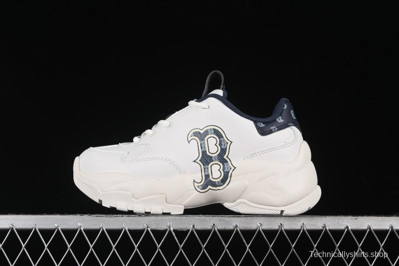 New York Yankees MLB Bigball Chunky Denim Monogram Platform Sneakers - 3ASHBDM4N43NYS
