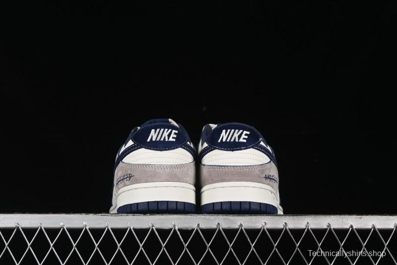 Nike SB Dunk Low UN Collaboration - Splatter Navy Swoosh Anniversary Custom Low-Top Casual Skate Shoes - DJ2024-041