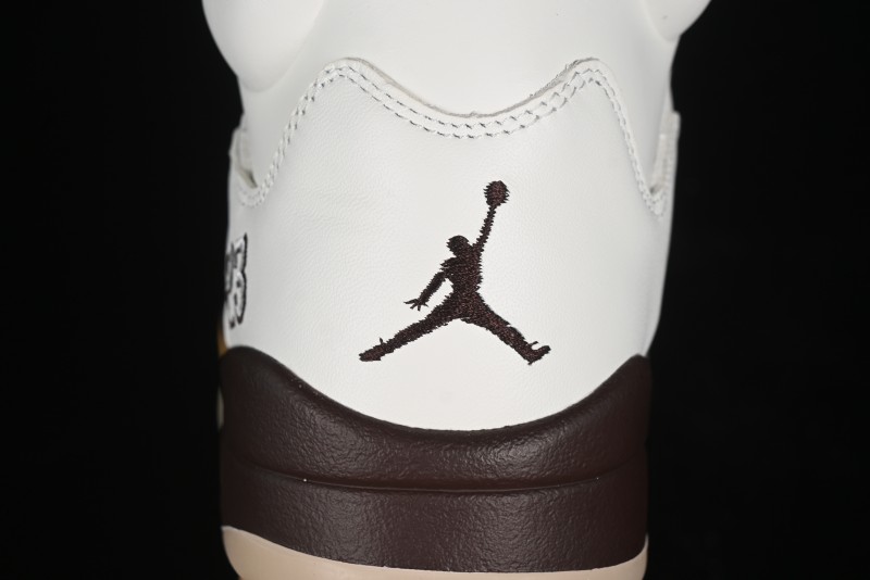 Nike Air Jordan 5 Retro Basketball Shoes in White/Tan - DD9336-200
