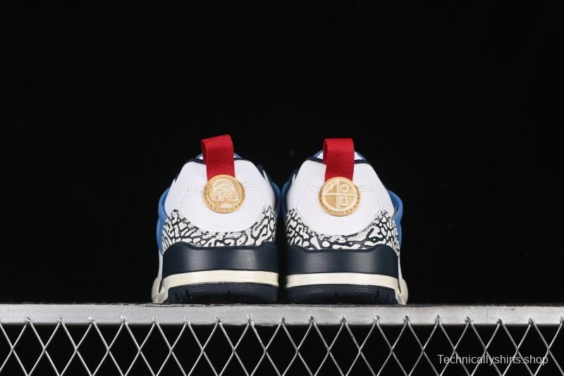 Nike Jordan Spizike Low AJ Hybrid Elements White Blue Culture Casual Sneakers - HM3712-164