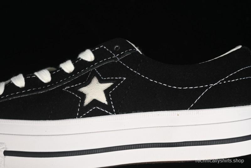 Converse One Star J Vtg Suede Low-Top Casual Sneakers in Retro Black and White - M.C3