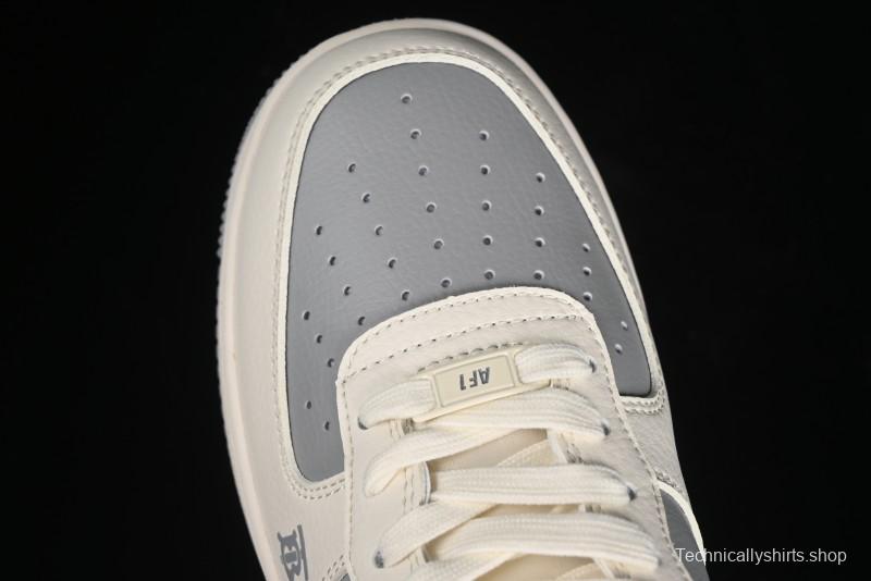 Nike Air Force 1 '07 Low Burberry Collaboration - Beige Grey Low-Top Casual Sneakers - BB8588-225