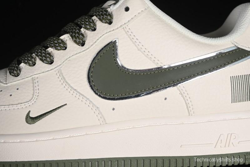 Nike Air Force 1 '07 Low QR Code Military Green Starry Sky Casual Sneakers - CU1836-966