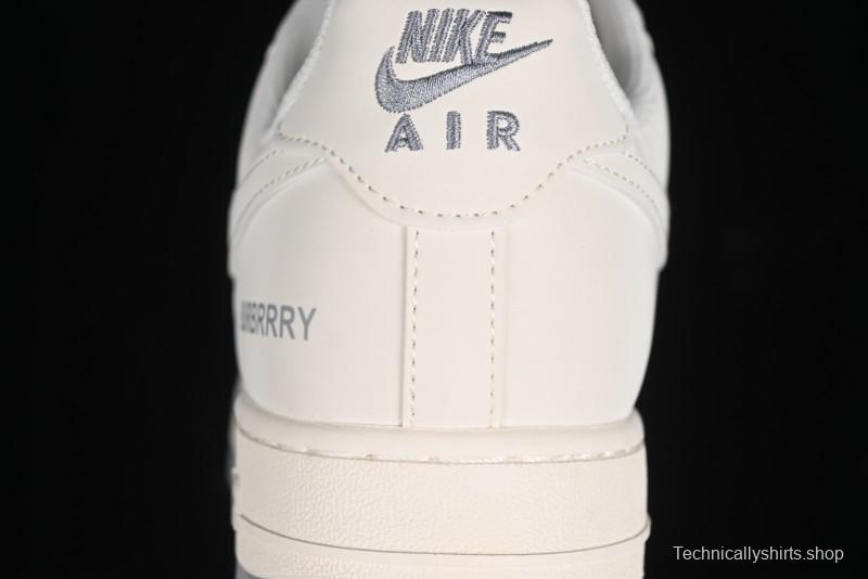 Nike Air Force 1 '07 Low Burberry Collaboration - Beige Grey Low-Top Casual Sneakers - BB8588-225