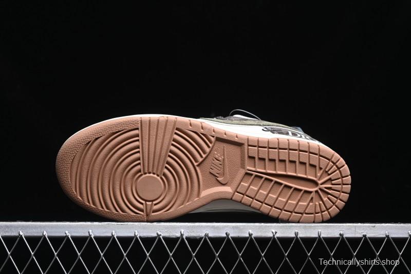 Nike SB Dunk Low Dior Collaboration - Chestnut Anniversary High-End Custom Low-Top Casual Sneakers - XS1086-007