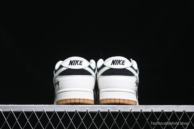 Nike SB Dunk Low Stussy Collaboration - Double Shadow White Hook Anniversary High-End Custom Low-Top Casual Skate Shoes - SF1029-406