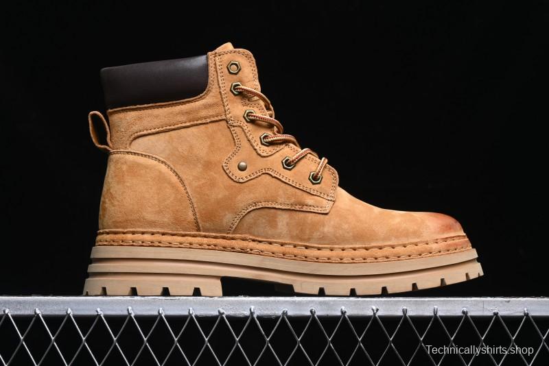 ECCO Exostrike Series Work Leather Anti-Slip Platform Boots - 63890801003