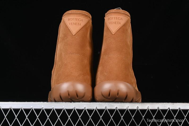 Bottega Veneta Snap Round Toe Slip-On Ankle Snow Boots - 578321