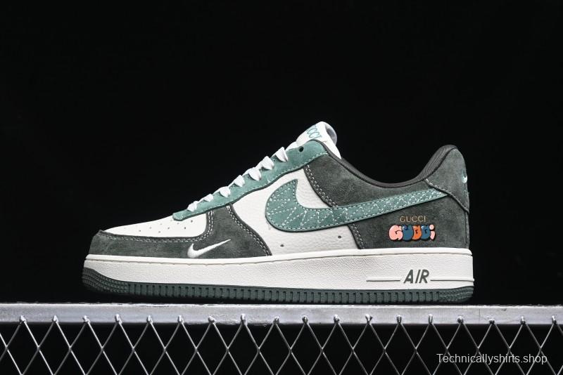 Nike Air Force 1 '07 Low Gucci Collaboration Jade Green Flywire Low-Top Casual Sneakers - KK1988-026