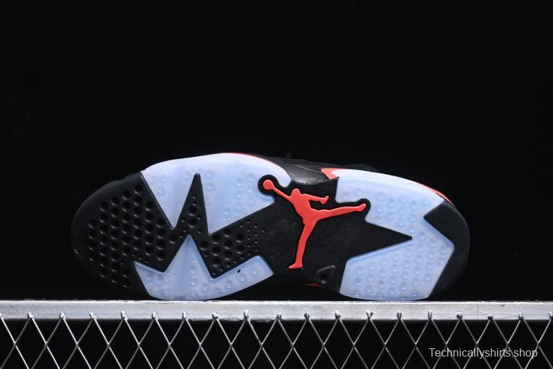 Nike Air Jordan 6 Retro Basketball Shoes with Infrared Design and 3M Reflective Details - 384664-060