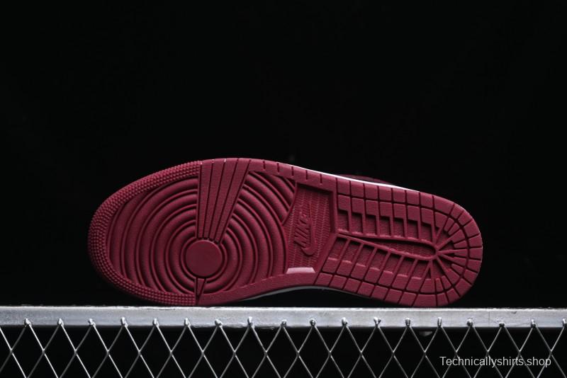Nike Air Jordan 1 Low AJ1 Black Wine Red Metallic Wings DB6491-600
