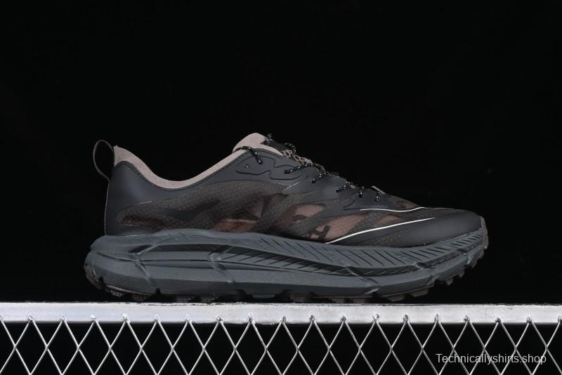 HOKA ONE ONE Satisfy Running Mafate Trail Low-Cut Cushioned Outdoor Hiking Shoes - 1157050 COFF