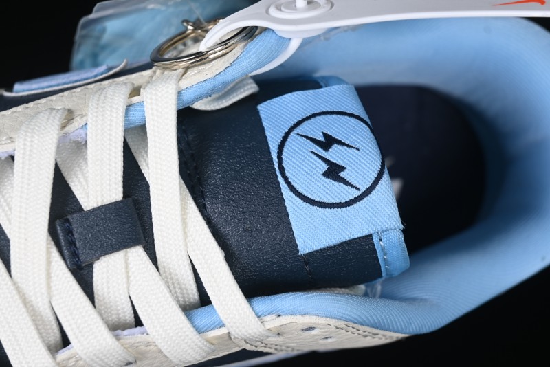 Nike SB Dunk Low Lightning Collaboration - Light Blue Swoosh Anniversary Custom Low-Top Casual Skate Shoes - LW1818-107
